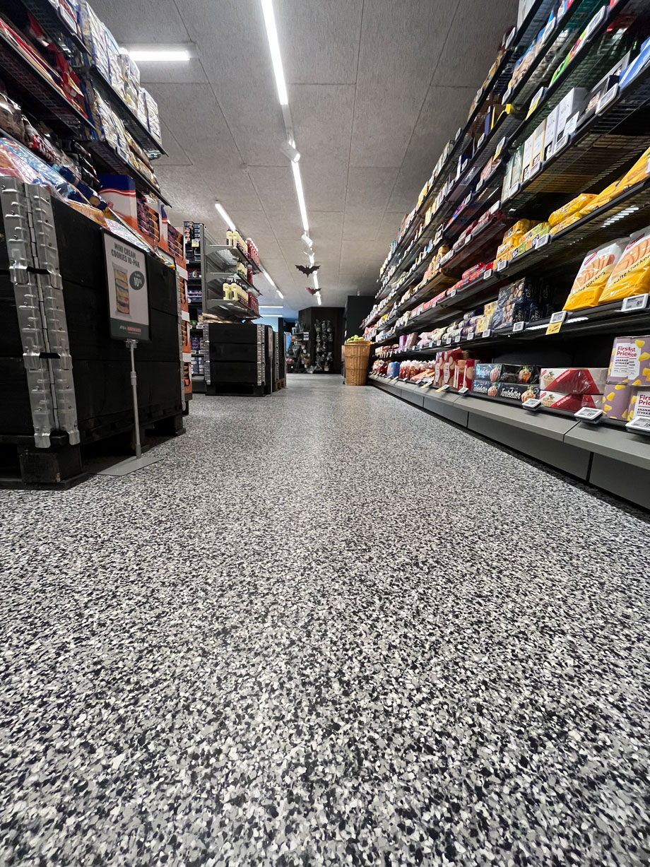 Flake floor gulv i butik
